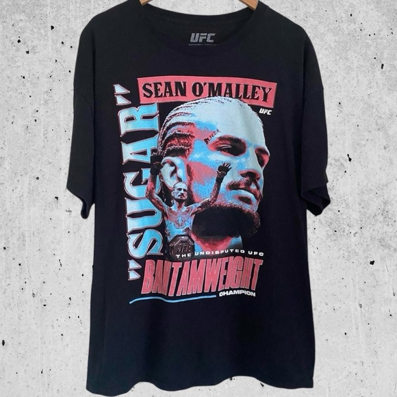 UFC Sean O’Malley Sugar Black Graphic Men's T-Shirt - Picture 3 of 6